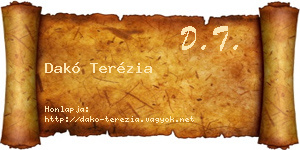 Dakó Terézia névjegykártya