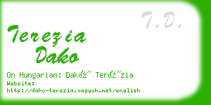 terezia dako business card